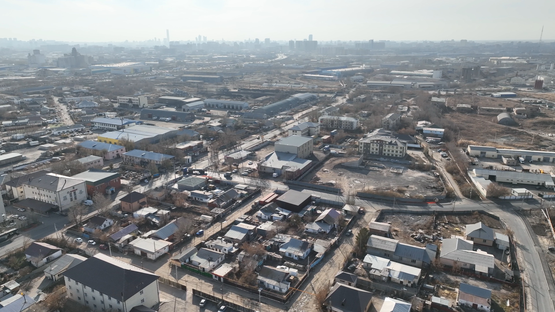 Район Кирпичный, Астана, съемка с дрона