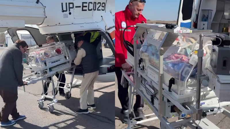 Санавиация спасает жизни: новорождённый с тяжёлым диагнозом доставлен в Кызылорду